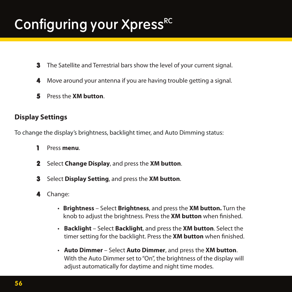 Configuring your xpress | Delphi XpressRC SA10316 User Manual | Page 56 / 76