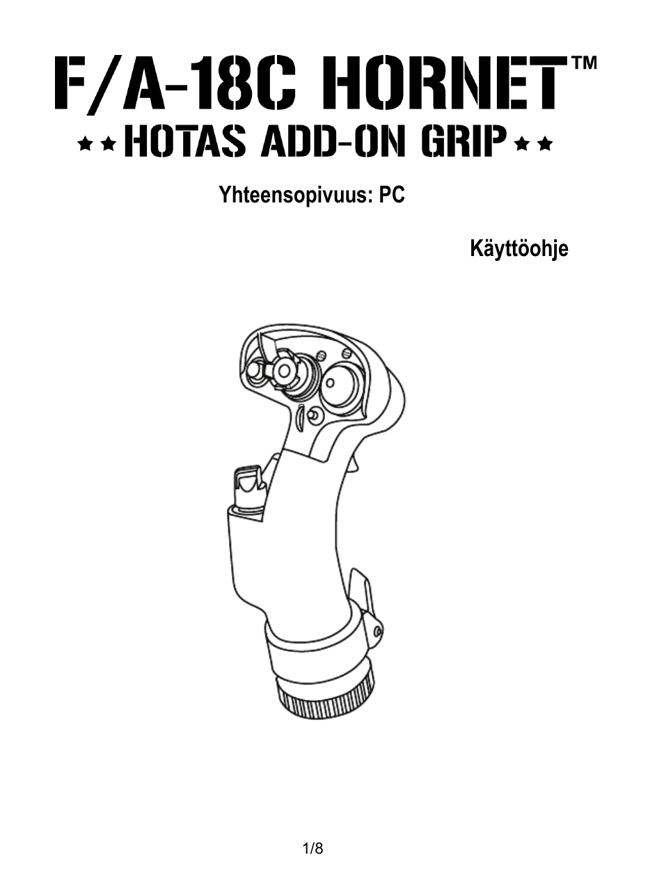 Fi_fa-18c_hornet_add-on, Suomi | Thrustmaster F/A-18C Hornet HOTAS Add-On Grip User Manual | Page 132 / 169