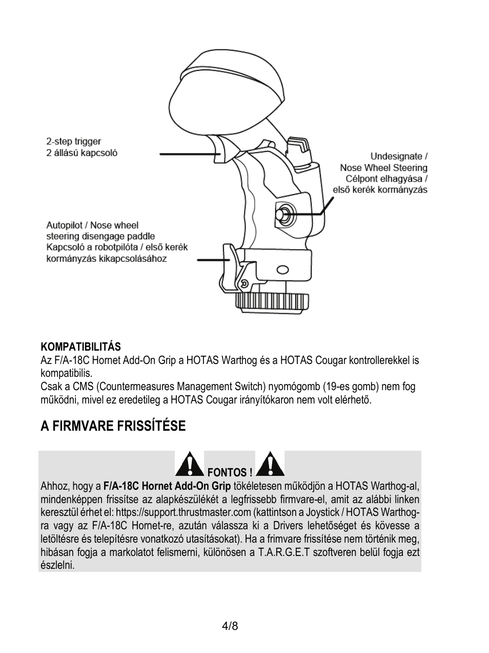 A firmvare frissítése | Thrustmaster F/A-18C Hornet HOTAS Add-On Grip User Manual | Page 143 / 169