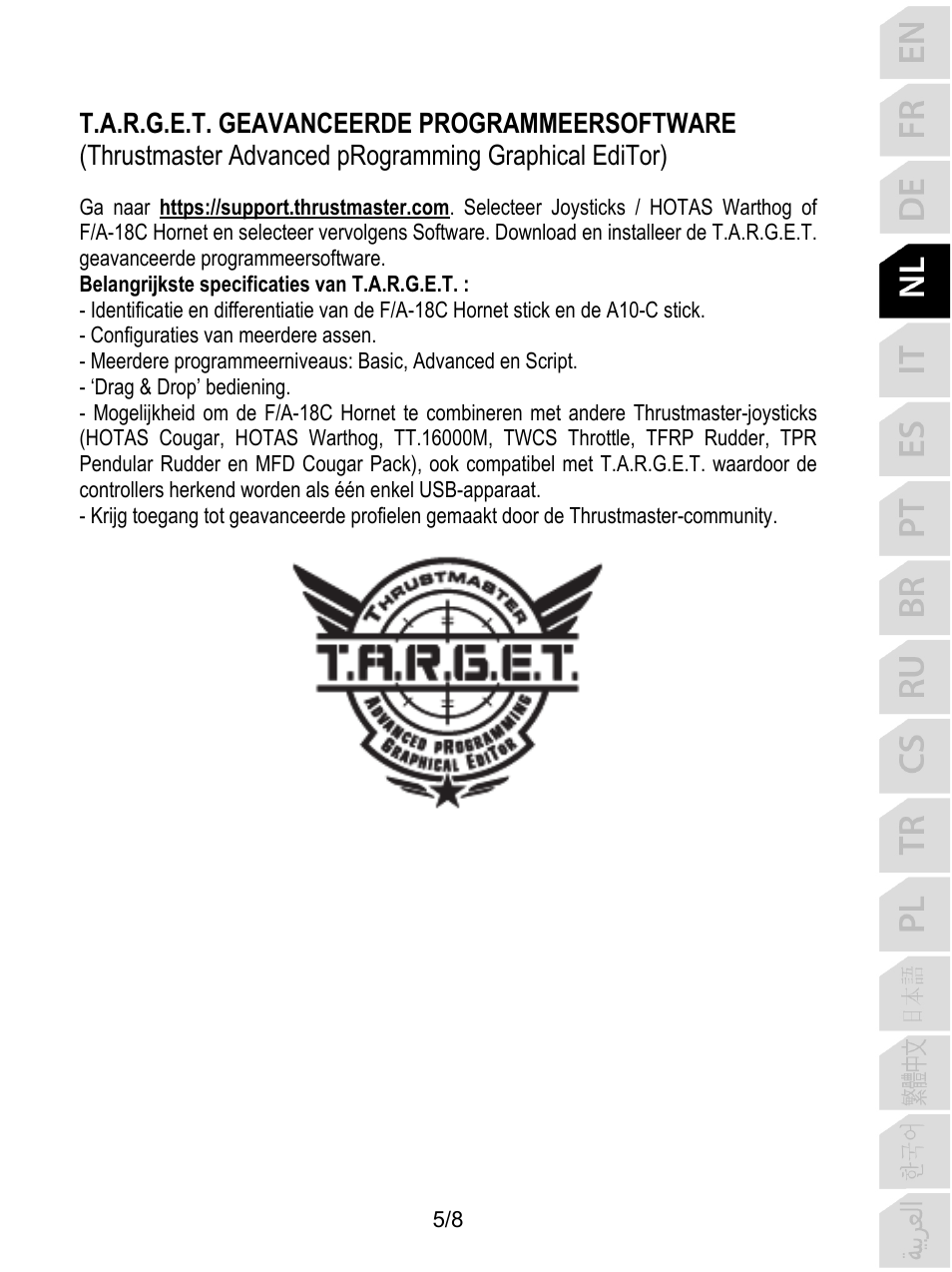 Thrustmaster F/A-18C Hornet HOTAS Add-On Grip User Manual | Page 30 / 169