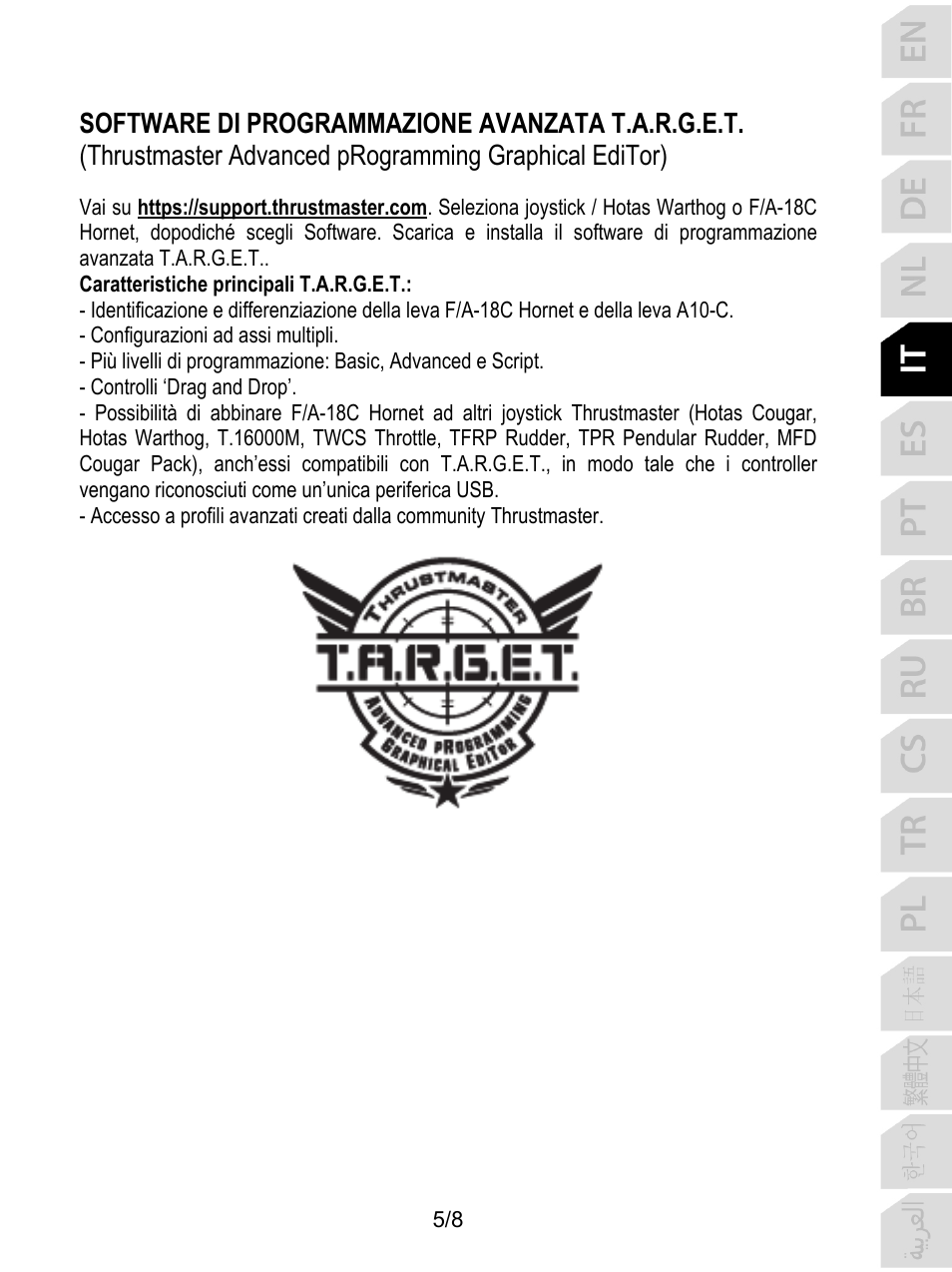 Thrustmaster F/A-18C Hornet HOTAS Add-On Grip User Manual | Page 38 / 169