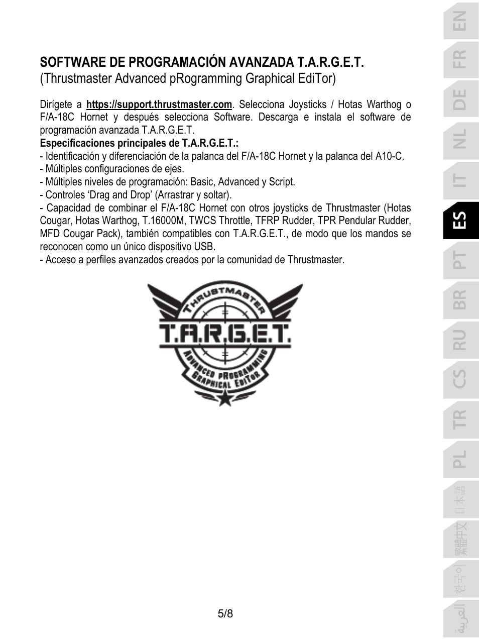 Thrustmaster F/A-18C Hornet HOTAS Add-On Grip User Manual | Page 46 / 169