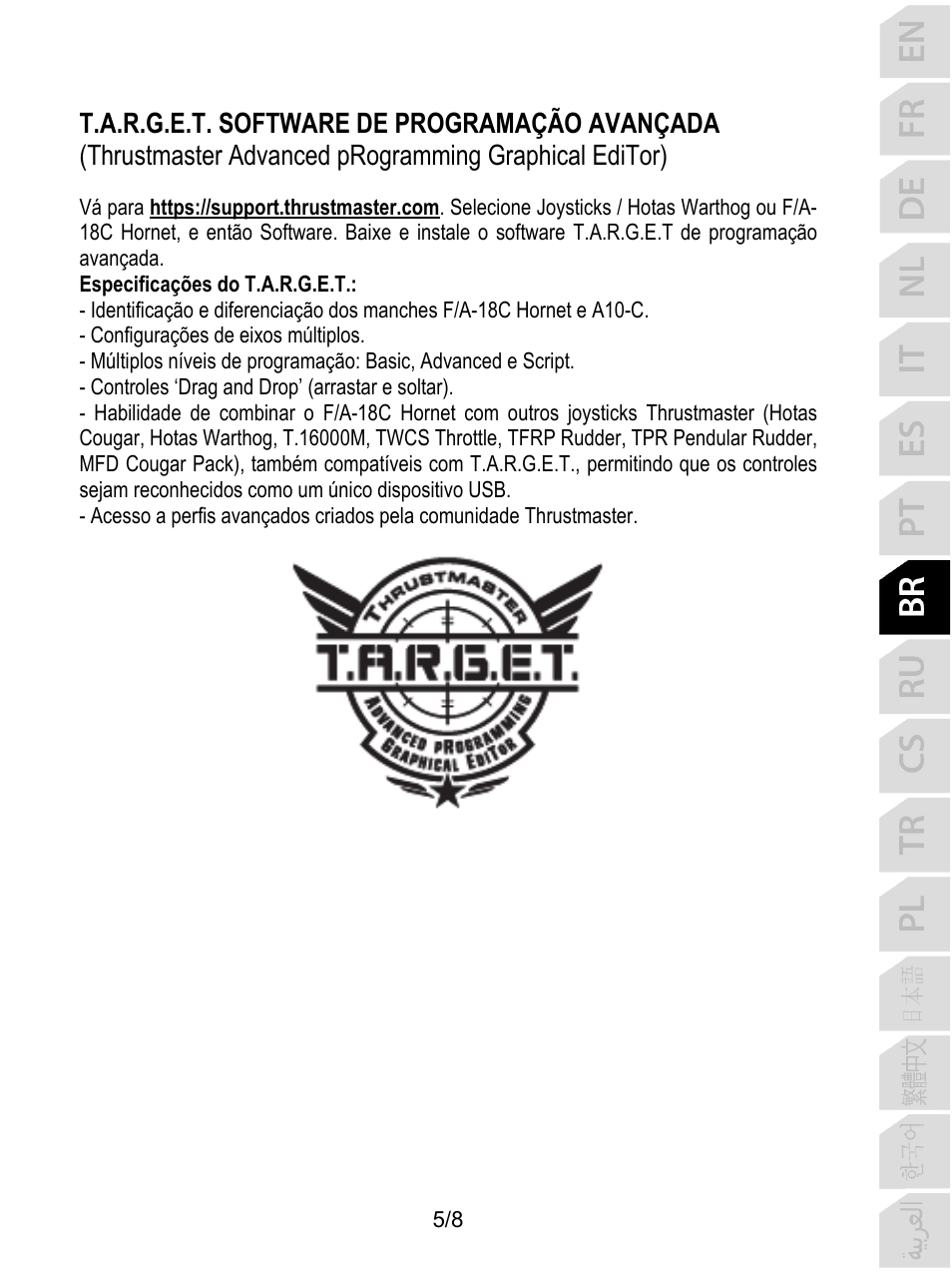 Thrustmaster F/A-18C Hornet HOTAS Add-On Grip User Manual | Page 62 / 169