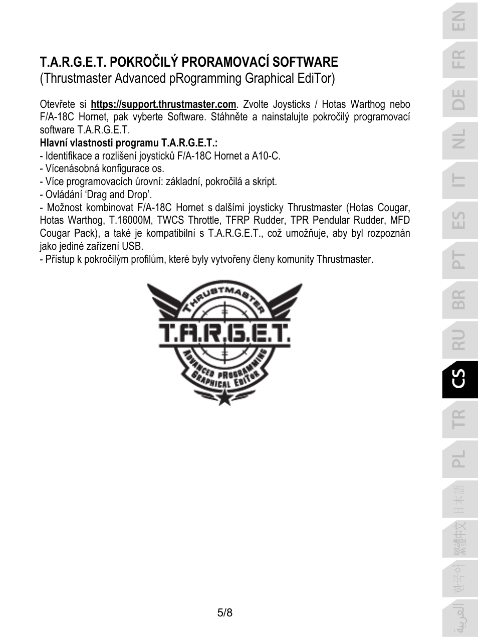 Thrustmaster F/A-18C Hornet HOTAS Add-On Grip User Manual | Page 78 / 169