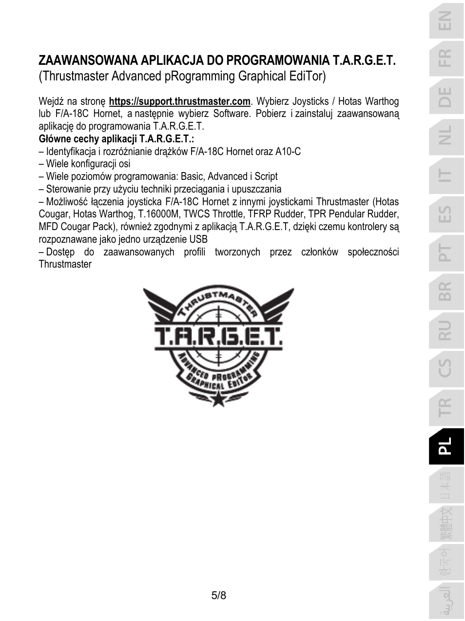 Thrustmaster F/A-18C Hornet HOTAS Add-On Grip User Manual | Page 94 / 169