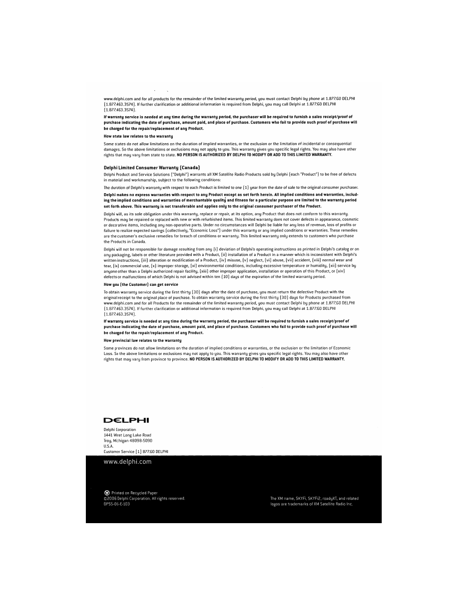 Delphi SA10201 User Manual | Page 12 / 60