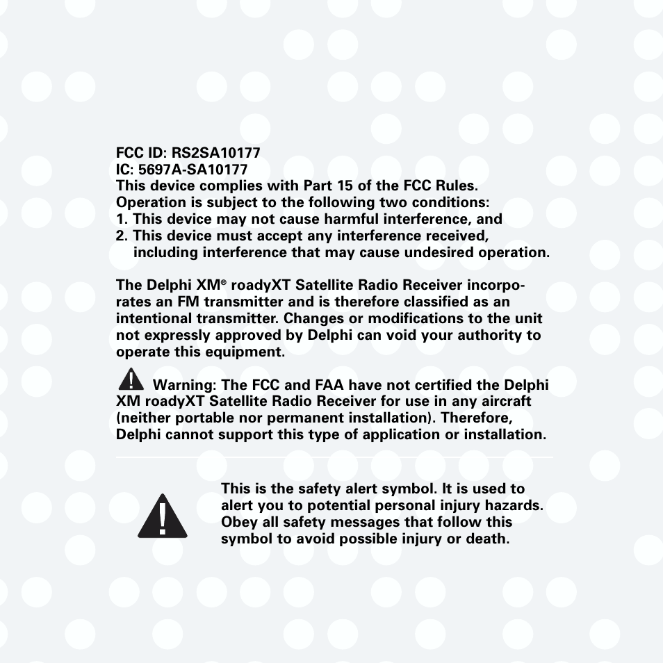 Delphi SA10201 User Manual | Page 14 / 60