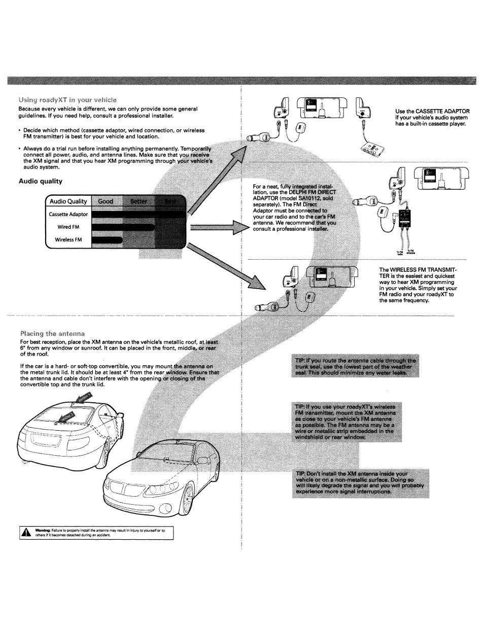 Vehicle connetions / wiring | Delphi SA10201 User Manual | Page 47 / 60