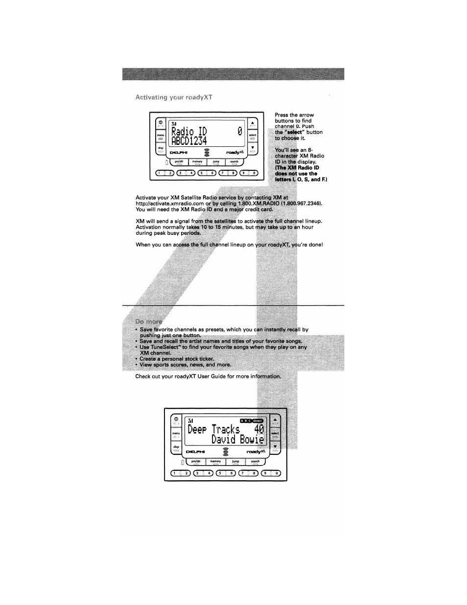 Activating service | Delphi SA10201 User Manual | Page 49 / 60