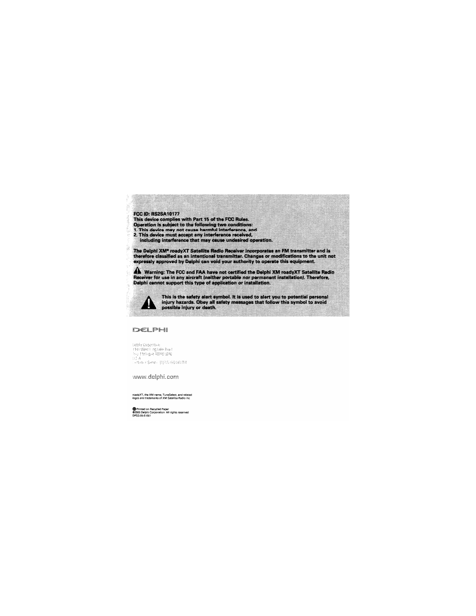 Delphi SA10201 User Manual | Page 50 / 60