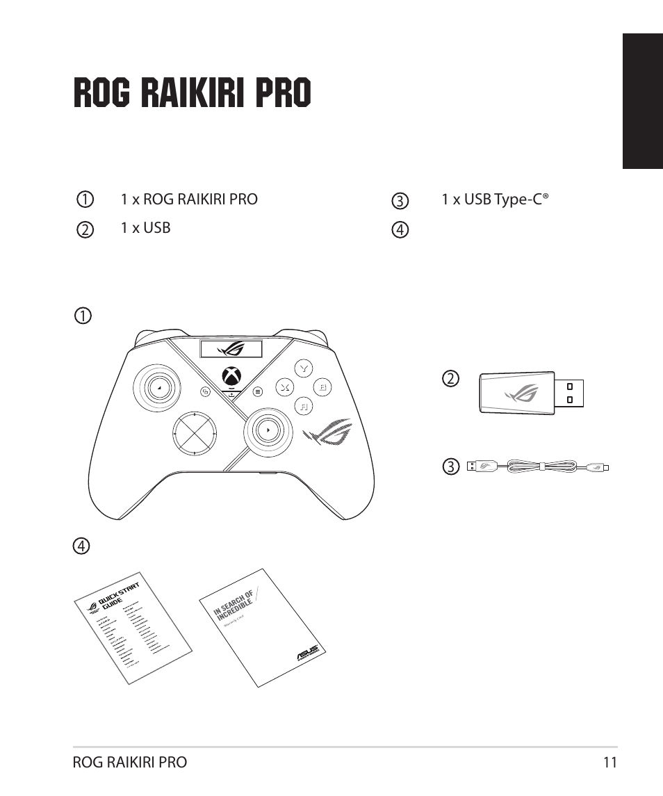 繁體中文, Rog raikiri pro | Asus ROG Raikiri Pro Gaming Controller User Manual | Page 11 / 150