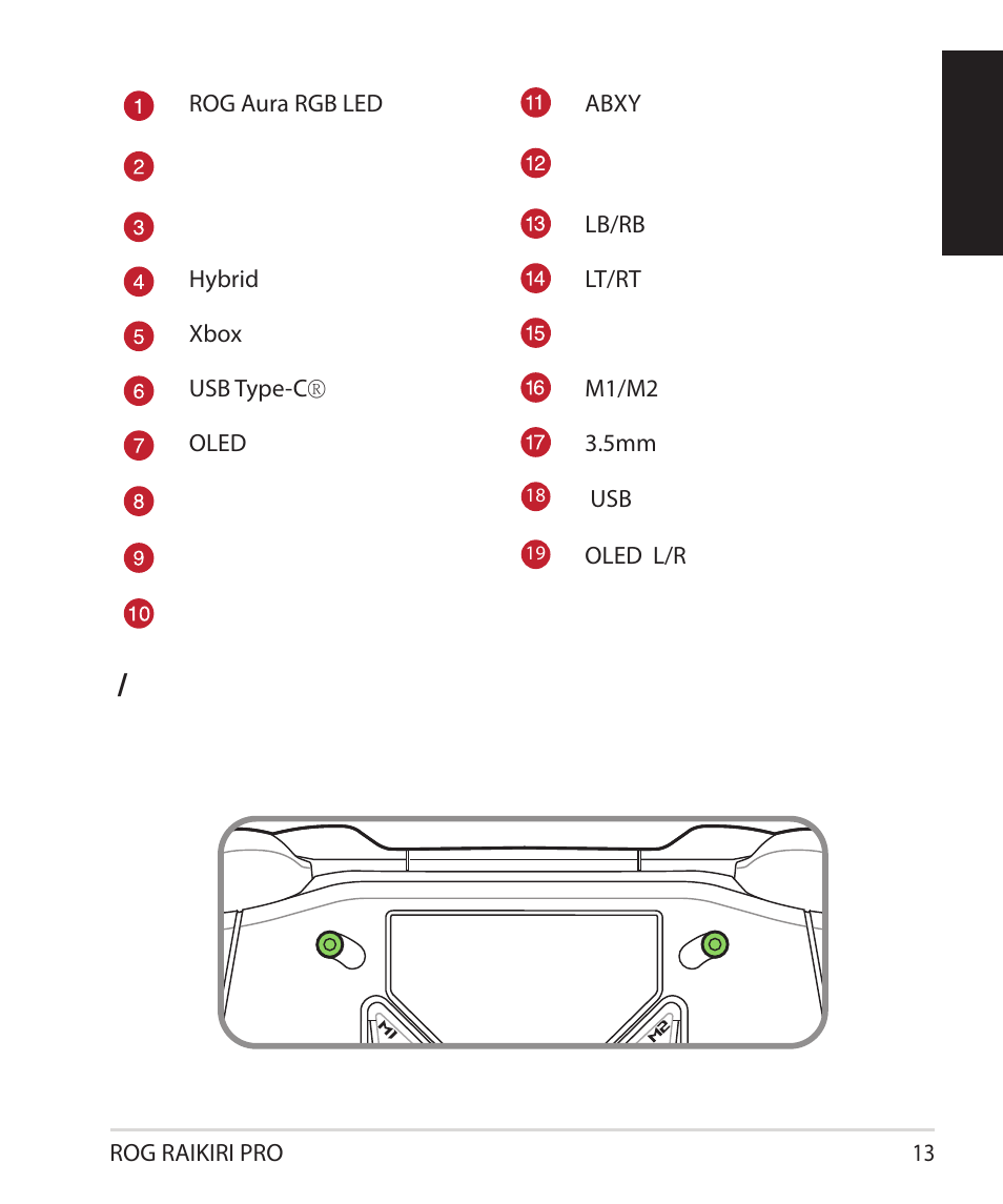 Asus ROG Raikiri Pro Gaming Controller User Manual | Page 13 / 150