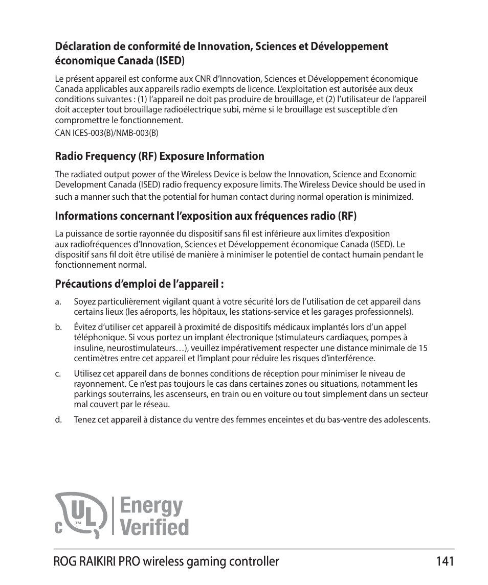 Asus ROG Raikiri Pro Gaming Controller User Manual | Page 141 / 150