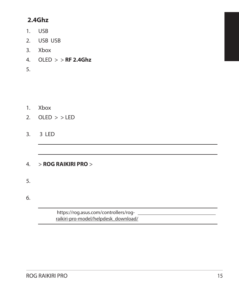 Asus ROG Raikiri Pro Gaming Controller User Manual | Page 15 / 150