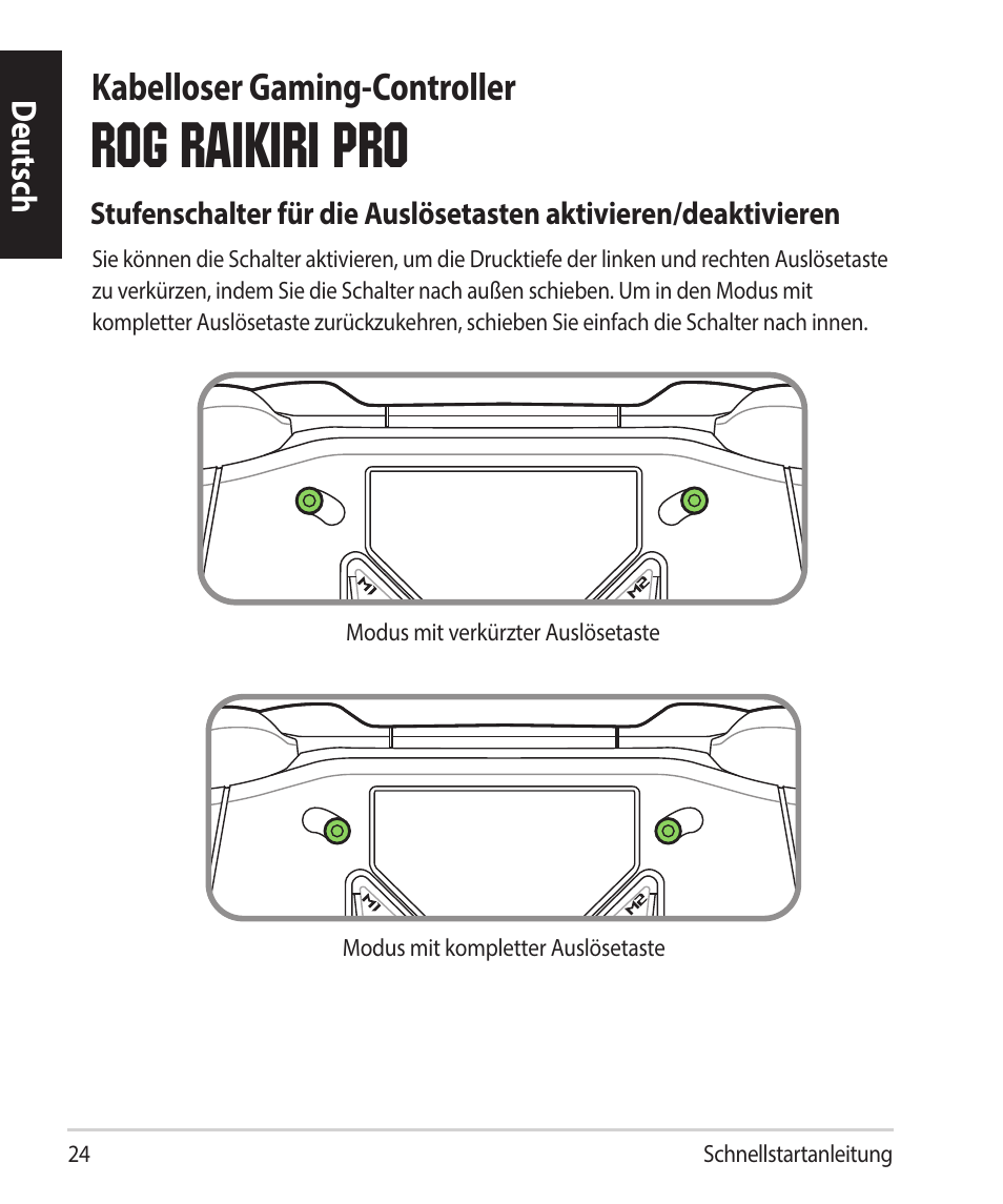 Rog raikiri pro, Kabelloser gaming-controller | Asus ROG Raikiri Pro Gaming Controller User Manual | Page 24 / 150