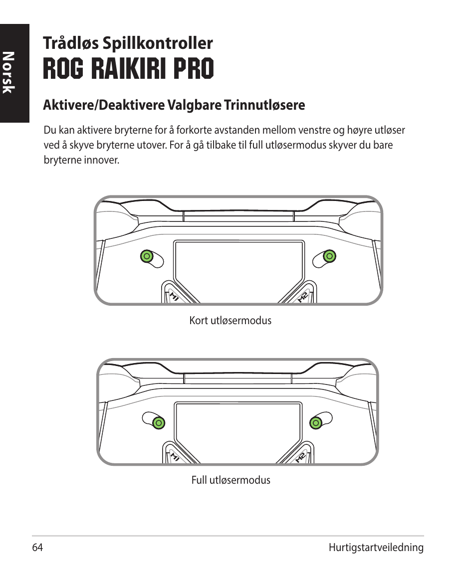 Rog raikiri pro, Trådløs spillkontroller | Asus ROG Raikiri Pro Gaming Controller User Manual | Page 64 / 150