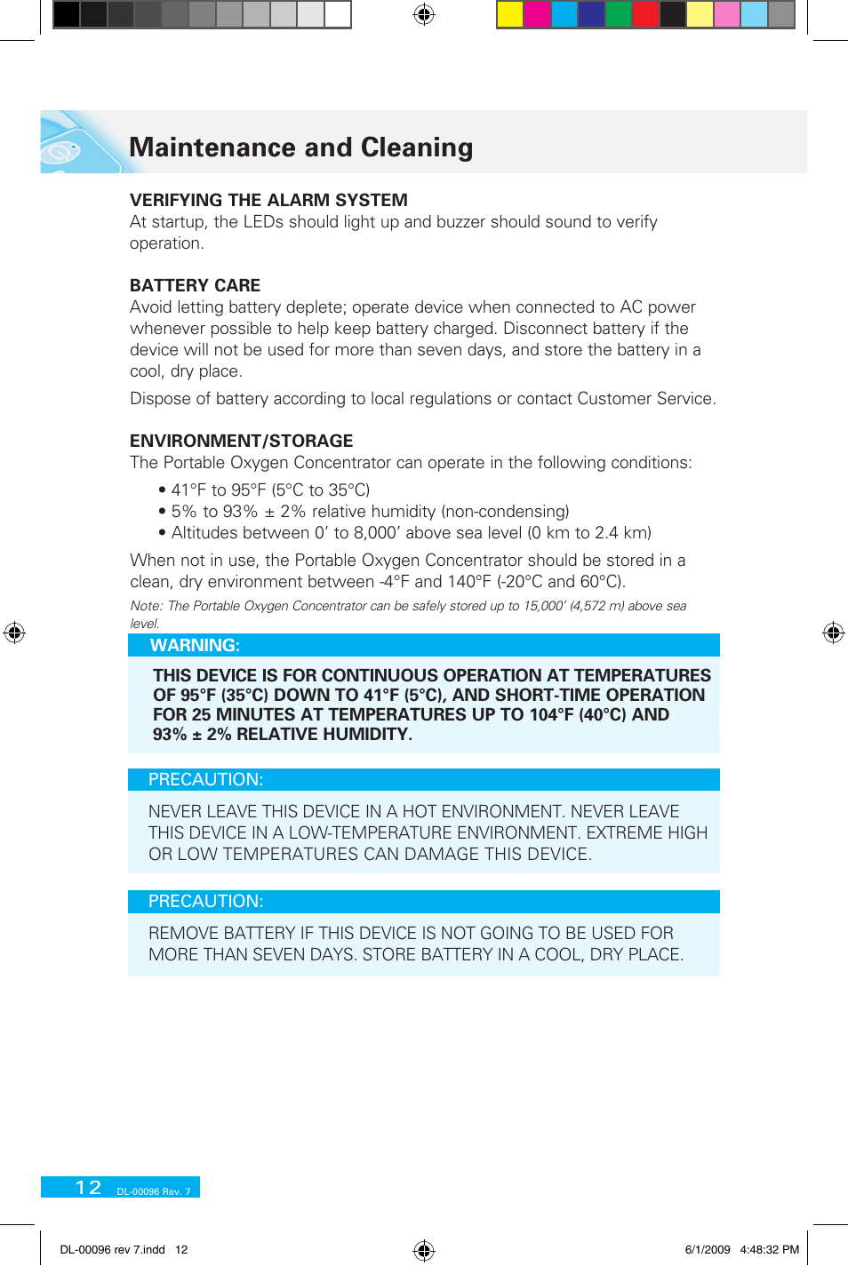 Maintenance and cleaning | Delphi DL-00183 User Manual | Page 24 / 40