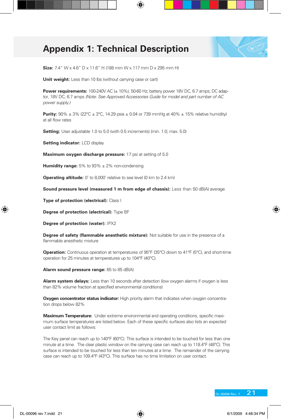 Appendix 1: technical description | Delphi DL-00183 User Manual | Page 33 / 40