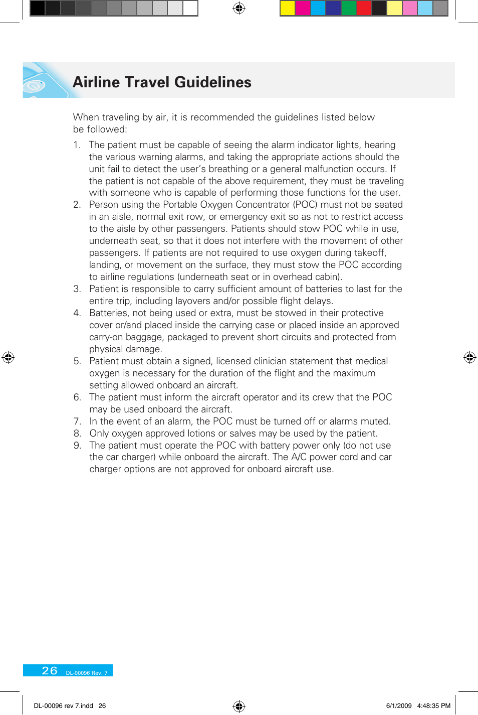 Airline travel guidelines | Delphi DL-00183 User Manual | Page 38 / 40