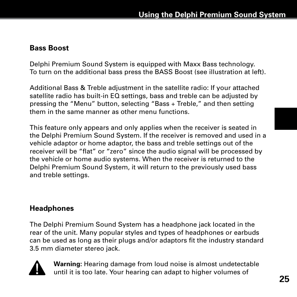 Delphi XM SKYFI3 User Manual | Page 29 / 40