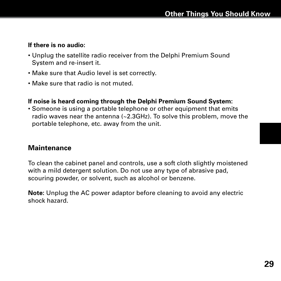 Delphi XM SKYFI3 User Manual | Page 33 / 40