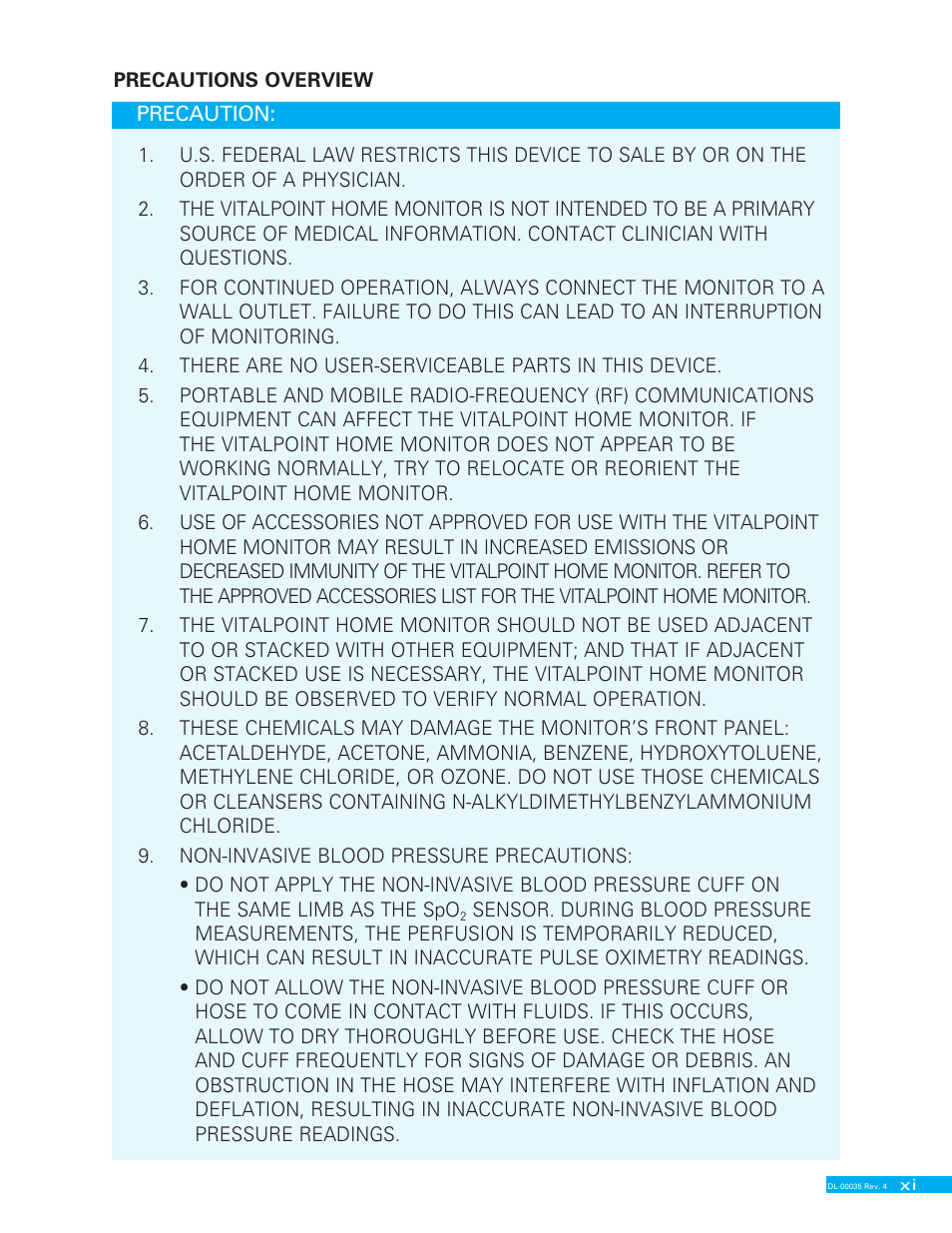 Delphi VITALPOINT II DL-00035 User Manual | Page 11 / 40