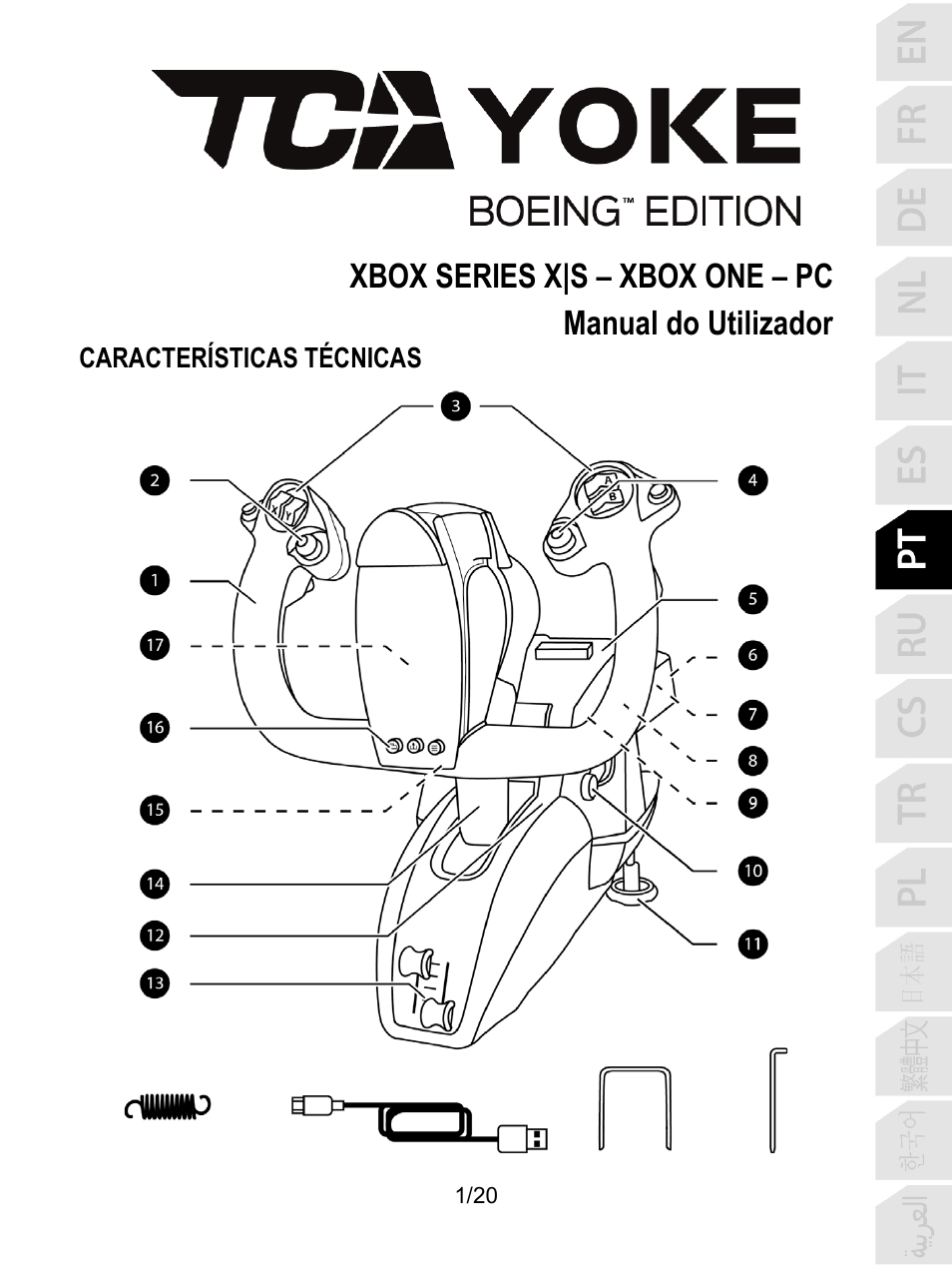 07_por_tca_yoke_boeing_edition, Português | Thrustmaster TCA Yoke Boeing Edition Flight Stick User Manual | Page 122 / 415