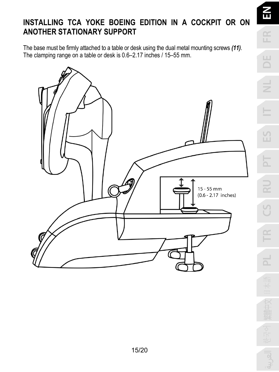 Thrustmaster TCA Yoke Boeing Edition Flight Stick User Manual | Page 16 / 415