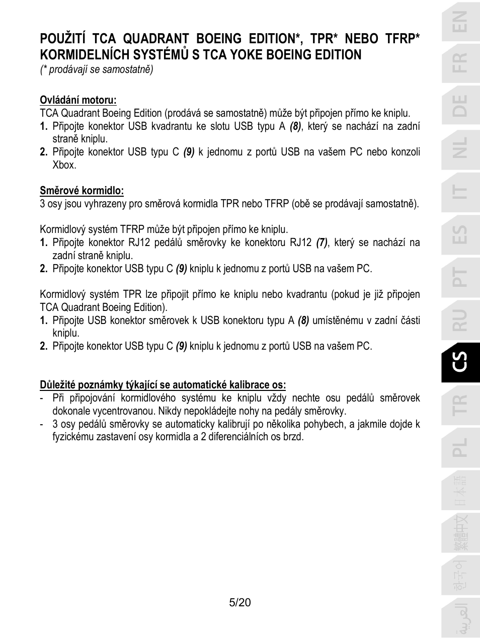 Thrustmaster TCA Yoke Boeing Edition Flight Stick User Manual | Page 166 / 415