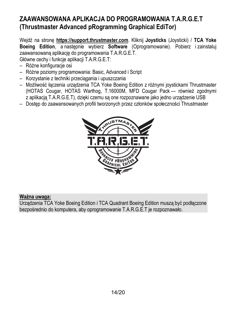 Thrustmaster TCA Yoke Boeing Edition Flight Stick User Manual | Page 215 / 415