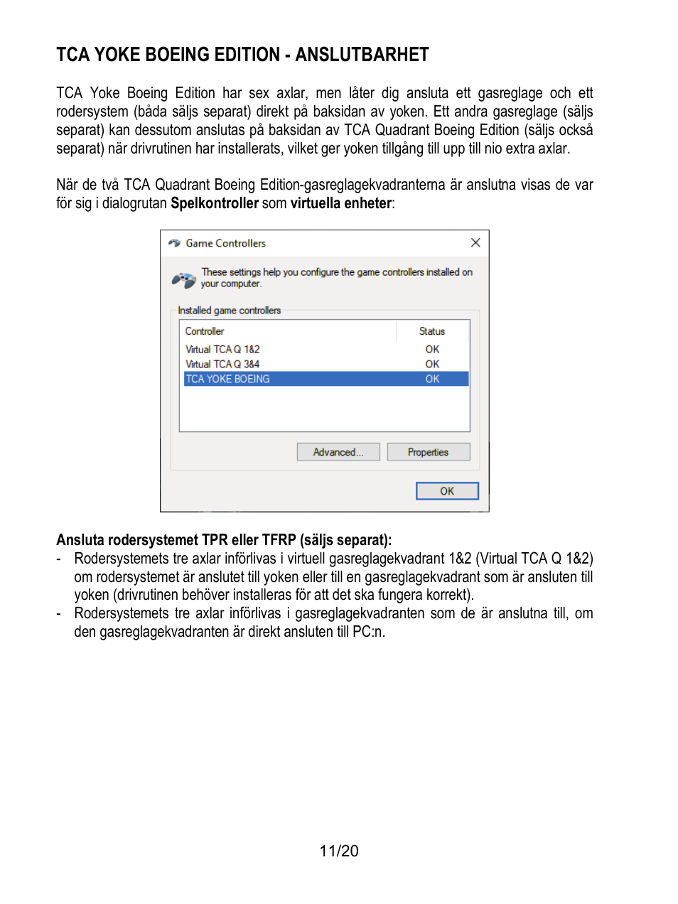 Tca yoke boeing edition - anslutbarhet | Thrustmaster TCA Yoke Boeing Edition Flight Stick User Manual | Page 308 / 415