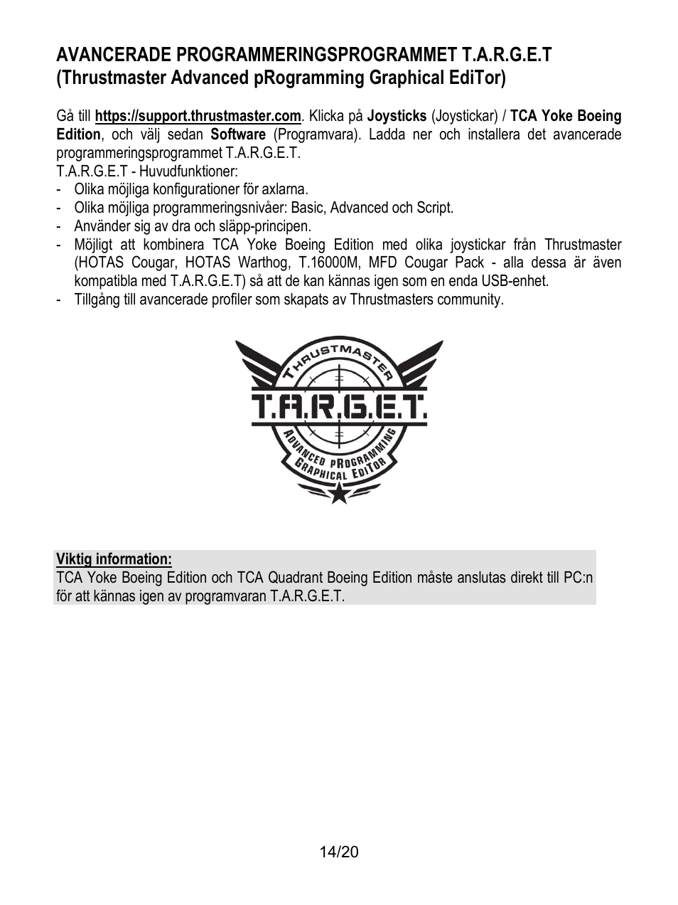 Thrustmaster TCA Yoke Boeing Edition Flight Stick User Manual | Page 311 / 415