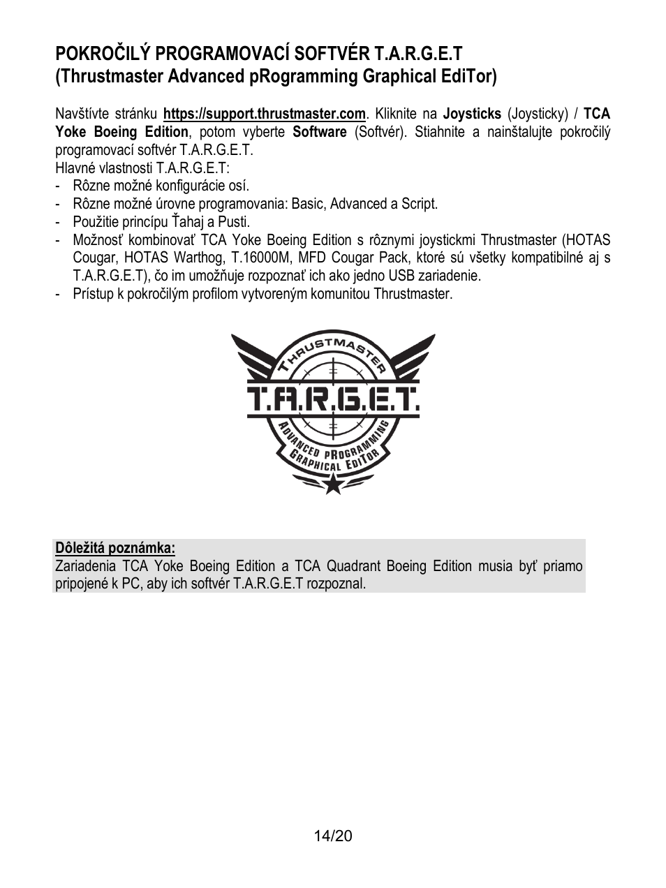 Thrustmaster TCA Yoke Boeing Edition Flight Stick User Manual | Page 351 / 415