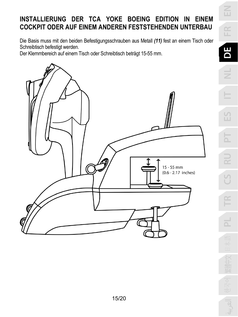 Thrustmaster TCA Yoke Boeing Edition Flight Stick User Manual | Page 56 / 415