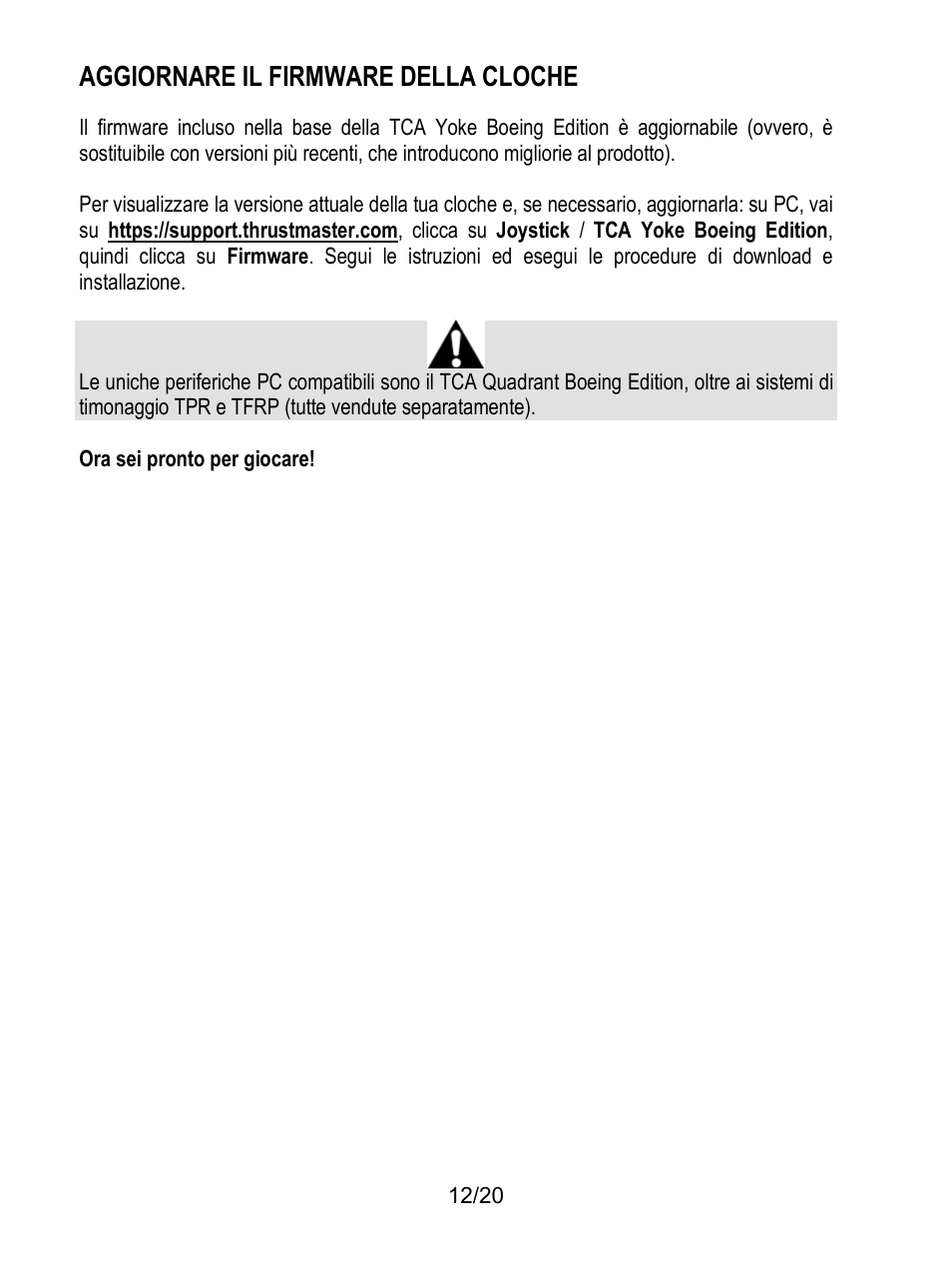 Aggiornare il firmware della cloche | Thrustmaster TCA Yoke Boeing Edition Flight Stick User Manual | Page 93 / 415