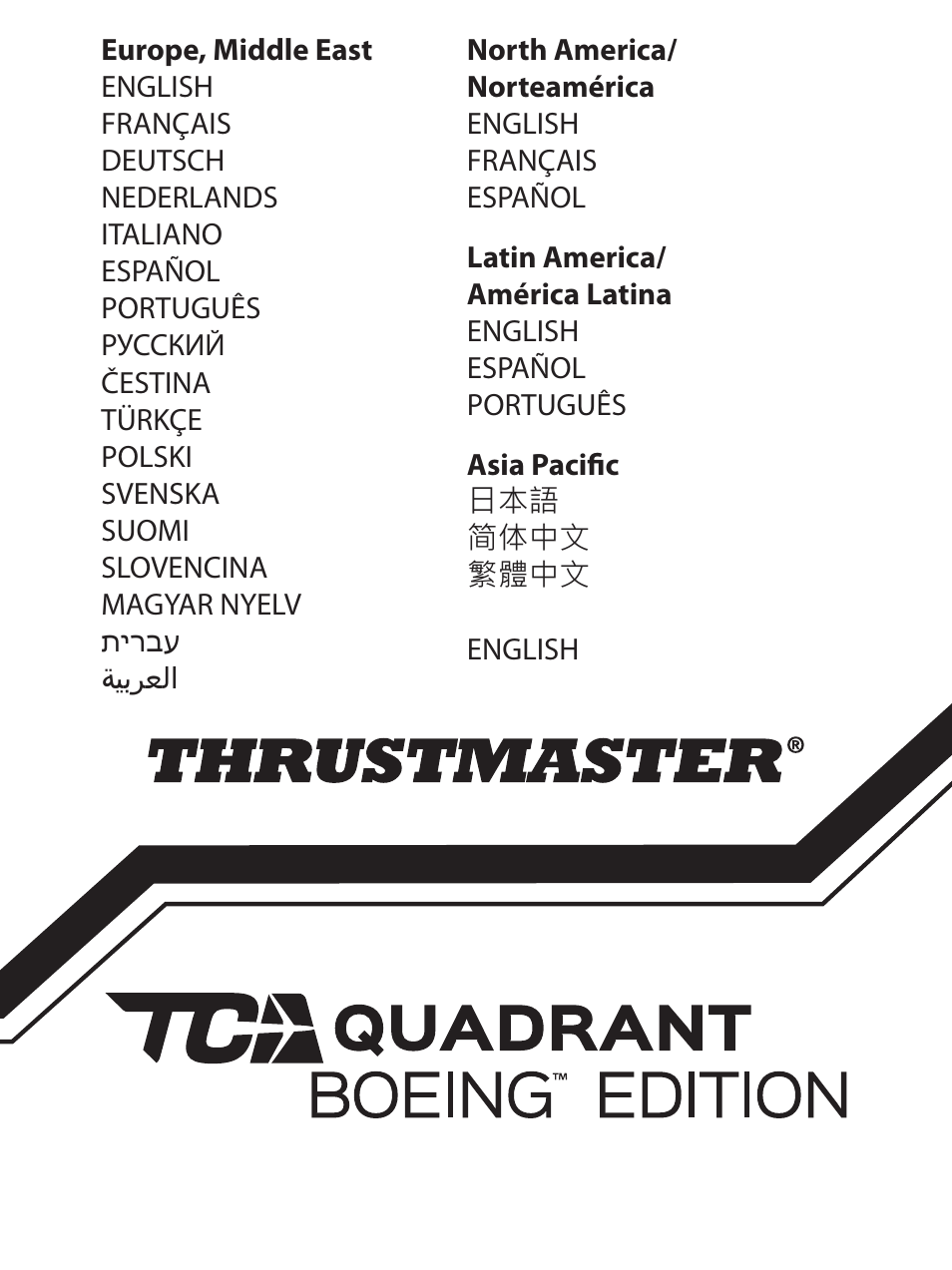 Thrustmaster TCA Yoke Pack Boeing Edition Flight Stick & Quadrant Bundle User Manual | 499 pages