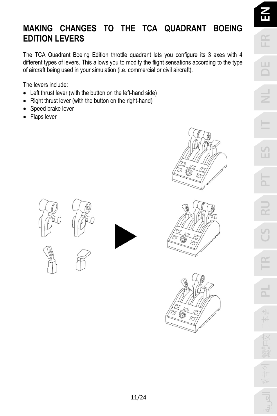 Thrustmaster TCA Yoke Pack Boeing Edition Flight Stick & Quadrant Bundle User Manual | Page 12 / 499