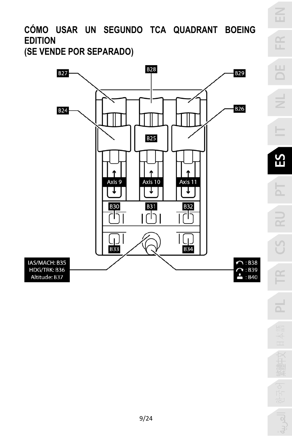 Thrustmaster TCA Yoke Pack Boeing Edition Flight Stick & Quadrant Bundle User Manual | Page 130 / 499