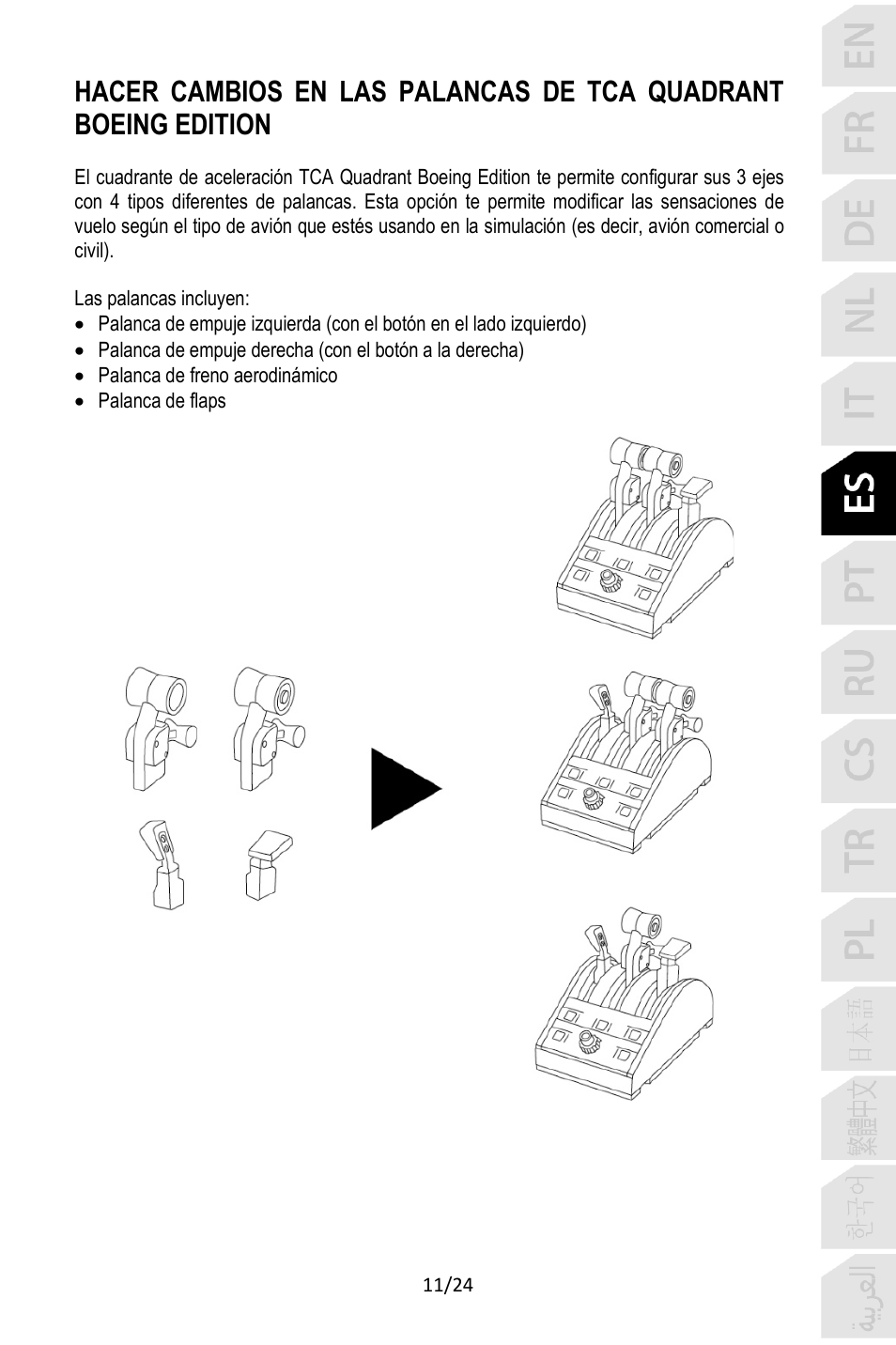 Thrustmaster TCA Yoke Pack Boeing Edition Flight Stick & Quadrant Bundle User Manual | Page 132 / 499