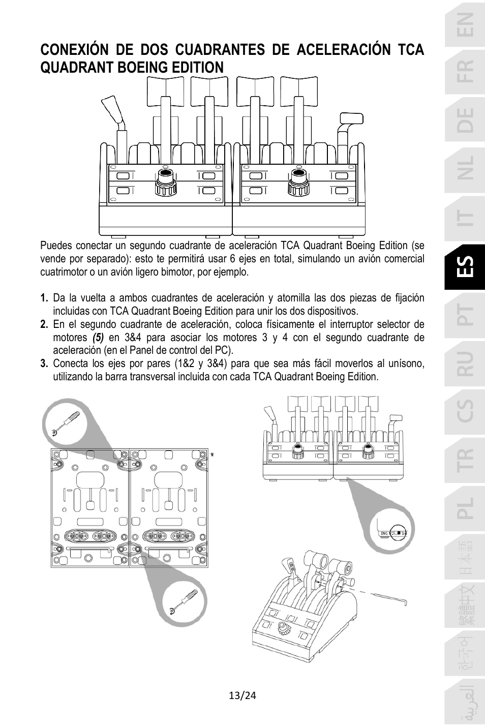 Thrustmaster TCA Yoke Pack Boeing Edition Flight Stick & Quadrant Bundle User Manual | Page 134 / 499