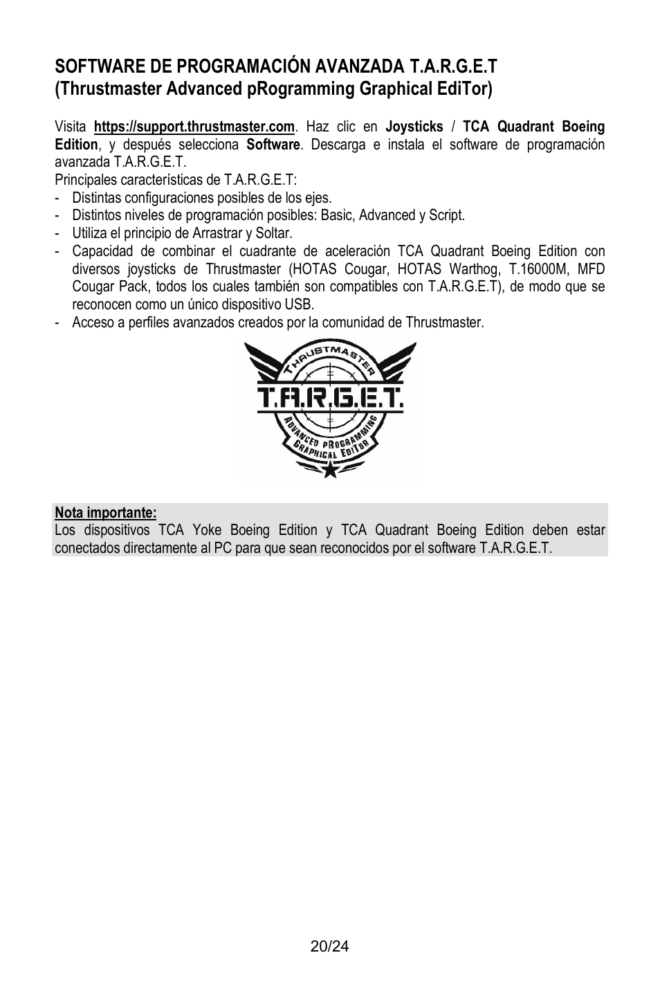 Software de programación avanzada | Thrustmaster TCA Yoke Pack Boeing Edition Flight Stick & Quadrant Bundle User Manual | Page 141 / 499