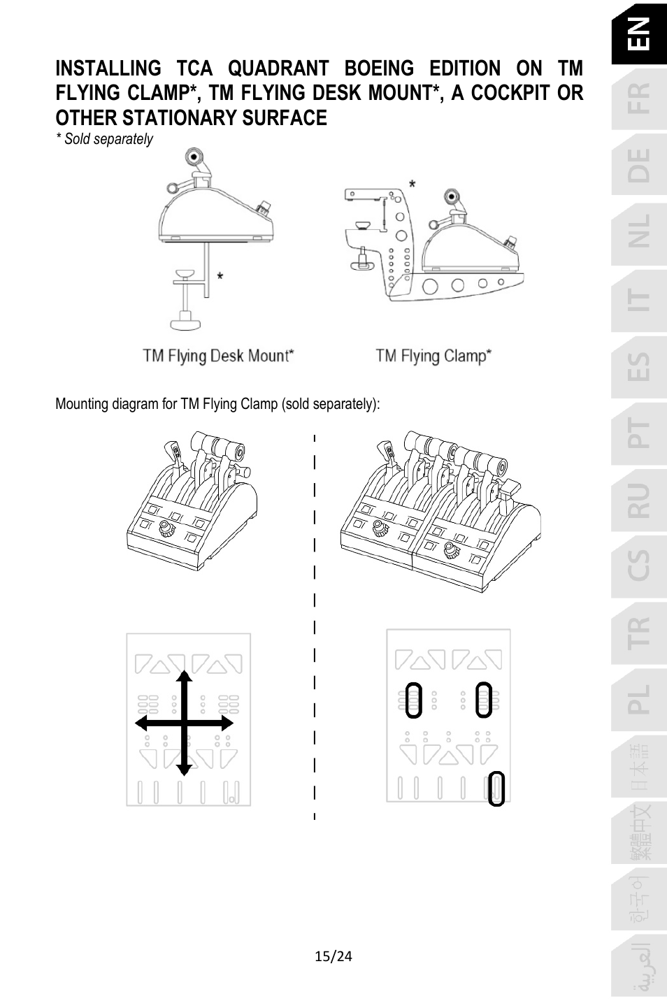 Thrustmaster TCA Yoke Pack Boeing Edition Flight Stick & Quadrant Bundle User Manual | Page 16 / 499