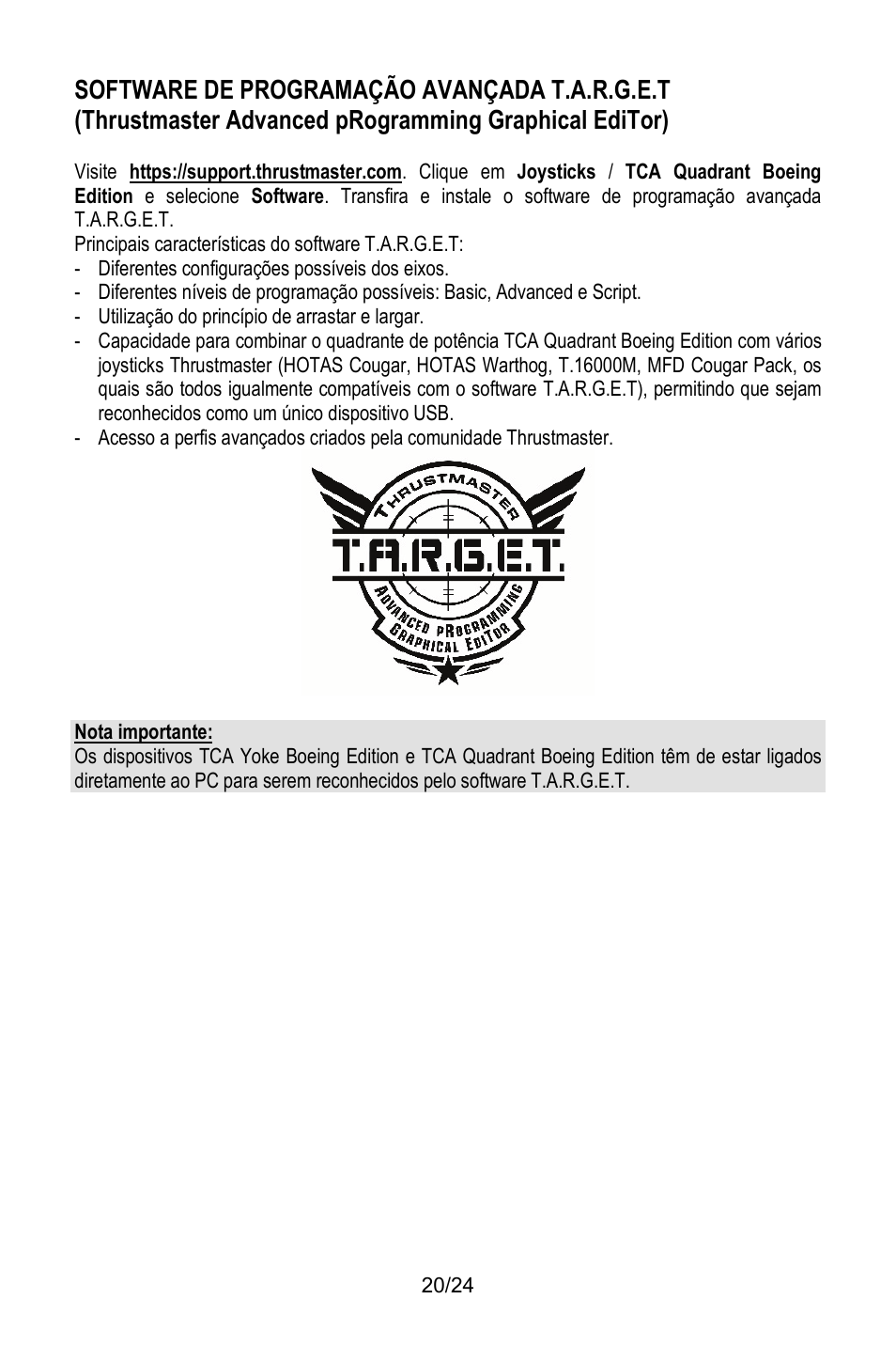 Thrustmaster TCA Yoke Pack Boeing Edition Flight Stick & Quadrant Bundle User Manual | Page 165 / 499