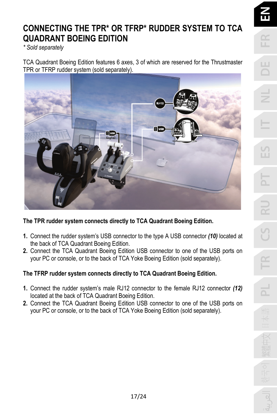 Thrustmaster TCA Yoke Pack Boeing Edition Flight Stick & Quadrant Bundle User Manual | Page 18 / 499