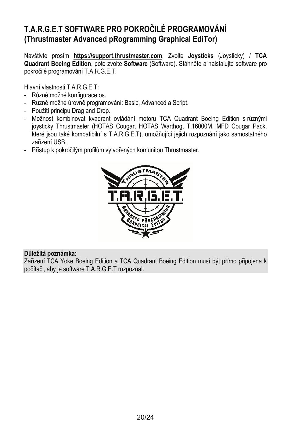 Thrustmaster TCA Yoke Pack Boeing Edition Flight Stick & Quadrant Bundle User Manual | Page 213 / 499