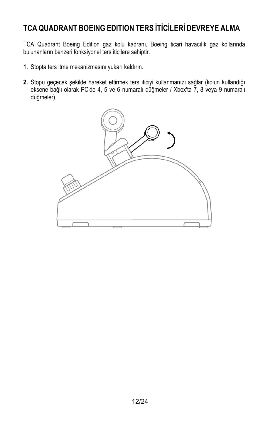 Quadrant, Boeing, Edition | Ters, İti̇ci̇leri̇, Devreye, Alma | Thrustmaster TCA Yoke Pack Boeing Edition Flight Stick & Quadrant Bundle User Manual | Page 229 / 499