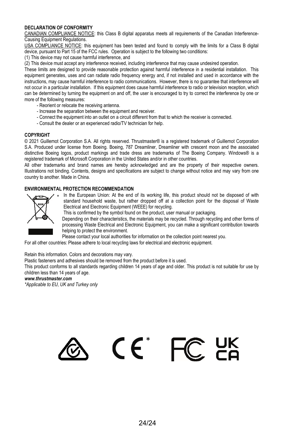 Thrustmaster TCA Yoke Pack Boeing Edition Flight Stick & Quadrant Bundle User Manual | Page 25 / 499