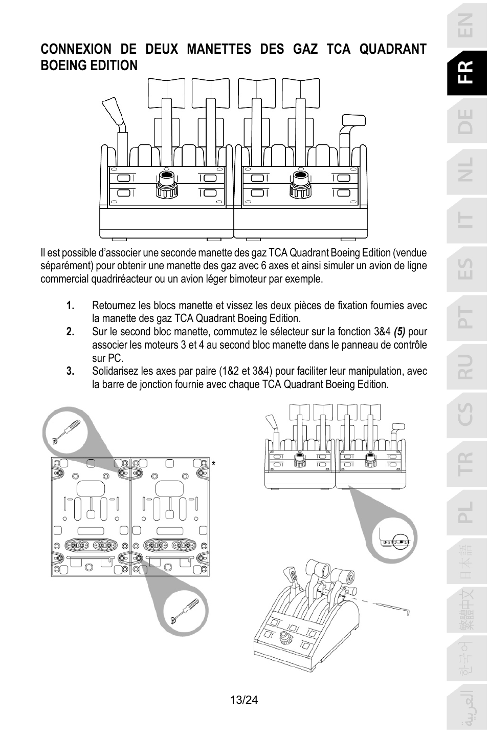 Thrustmaster TCA Yoke Pack Boeing Edition Flight Stick & Quadrant Bundle User Manual | Page 38 / 499