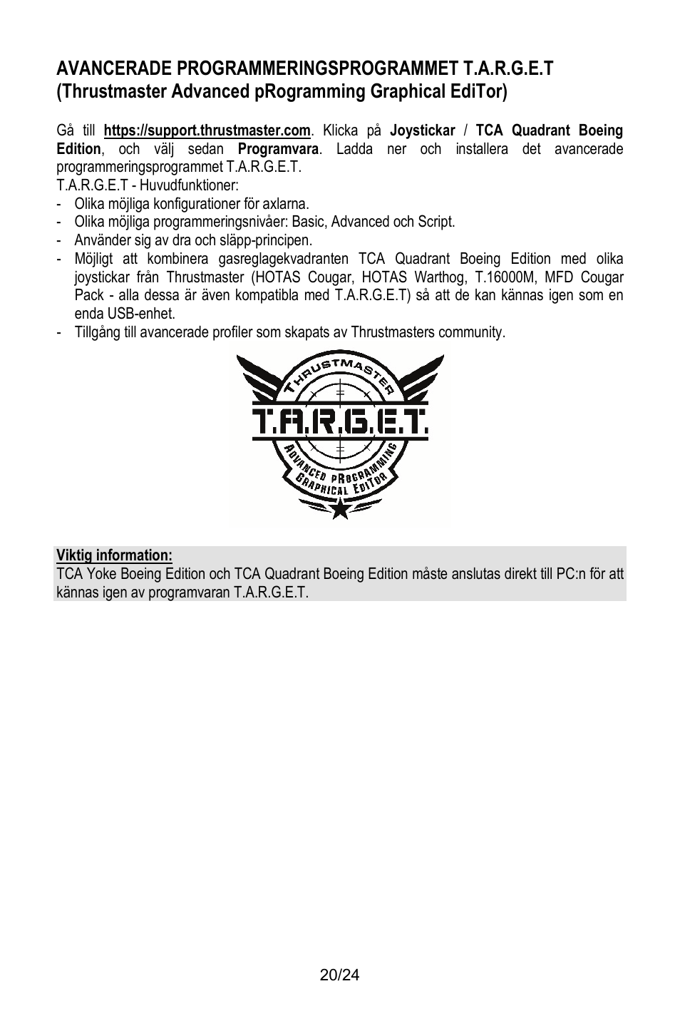 Thrustmaster TCA Yoke Pack Boeing Edition Flight Stick & Quadrant Bundle User Manual | Page 399 / 499