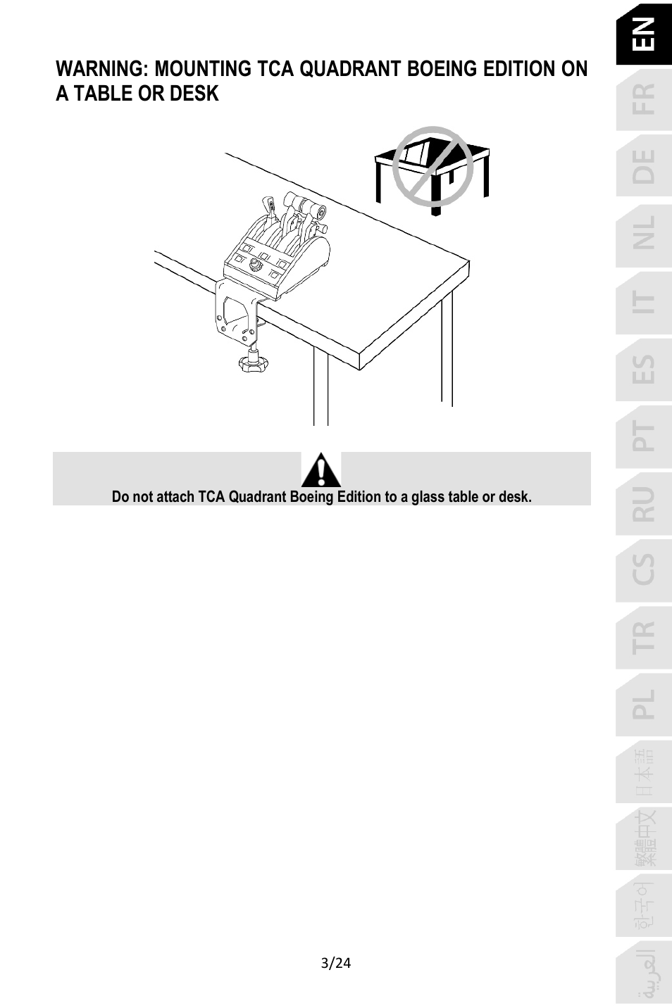 Thrustmaster TCA Yoke Pack Boeing Edition Flight Stick & Quadrant Bundle User Manual | Page 4 / 499